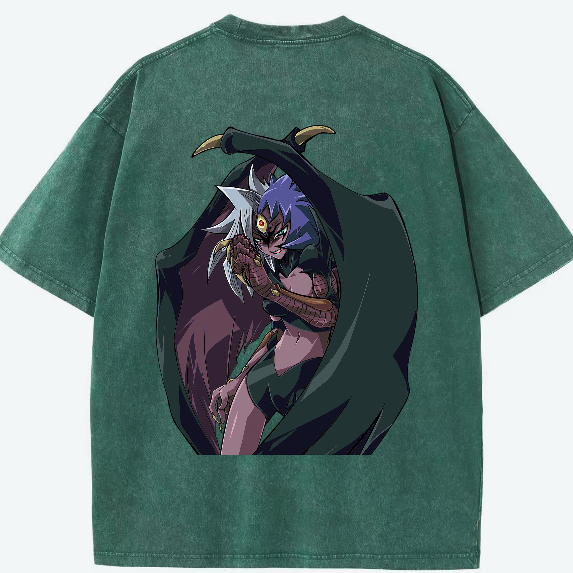 （画像用） 遊☆戯☆王 Yu-Gi-Oh! 綿100% ヴィンテージ風 半袖Tシャツ（背面プリント）